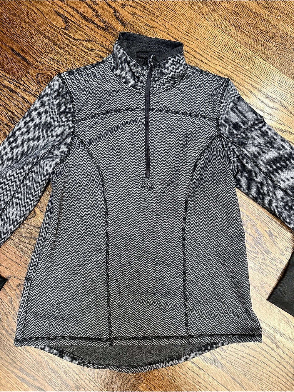 Athletic Works Women's Gray & Black Half-Zip Pullover Size Medium